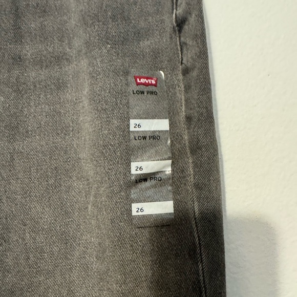 Levis Low Pro‎ Straight Gray Splatter Detail Denim Jeans Size 26 NEW - Picture 3 of 11